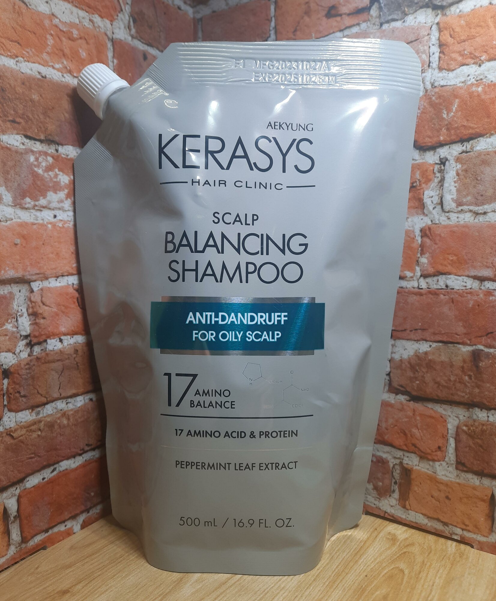 Aekyung Kerasys Scalp Clinic Balancing Шампунь для волос Лечение кожи головы 500 мл запасной блок