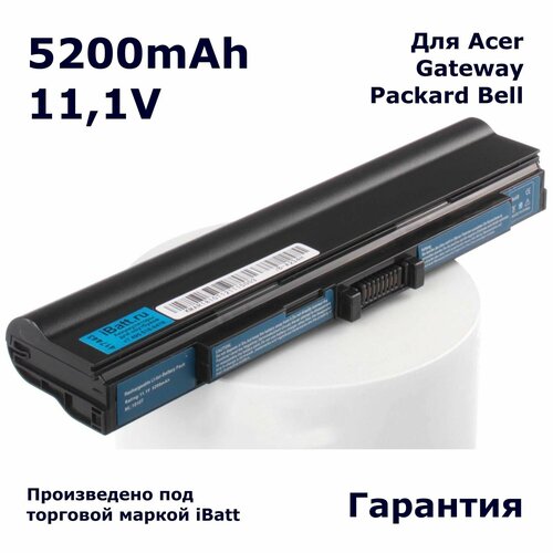 Аккумулятор iBatt 5200mAh, для UM09E31 UM09E51 UM09E71 UM09E36 UM09E32 UM09E70 усиленный аккумулятор для acer um09e31 um09e71 6600mah