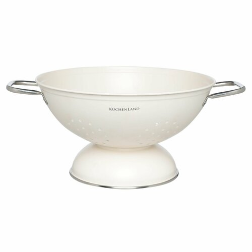 Дуршлаг 24 см с двумя ручками на подставке металл молочный Course 1990₽