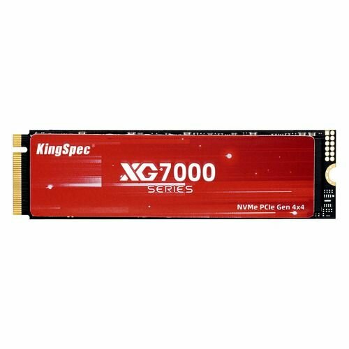 SSD накопитель KINGSPEC XG7000 XG7000-512 512ГБ, M.2 2280, PCIe 4.0 x4, NVMe, M.2 красный