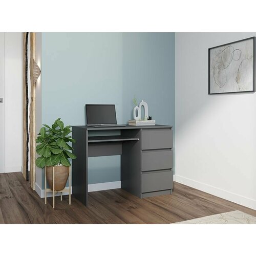 Компьютерный стол с выдвижными ящиками Челси 100х76х52 Серый графит 16499₽