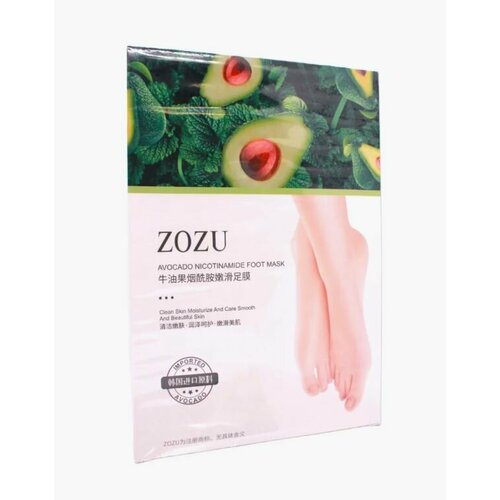 ZOZU Восстанавливающие спа-носочки С экстрактом авокадо и ниацинамидом, 35 г, 3 пары zozu восстанавливающие спа перчатки с экстрактом авокадо и ниацинамидом 35 г
