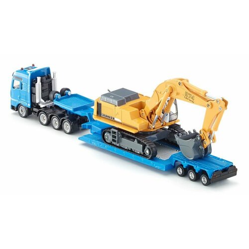 Модель тягача MAN TG-A с экскаватором Liebherr Siku,1:87