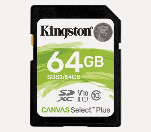 Изображение товара Карта памяти Kingston SDXC 64GB Canvas Select Plus UHS-I Class 10 U1 V10
