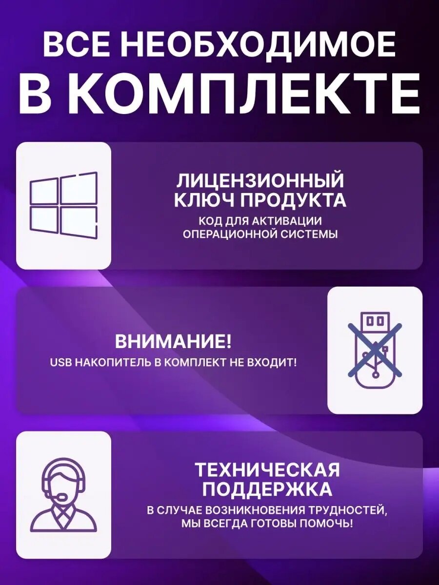 Ключ активации Windows 10 Pro ключ Microsoft (Русский язык, Бессрочная лицензия)