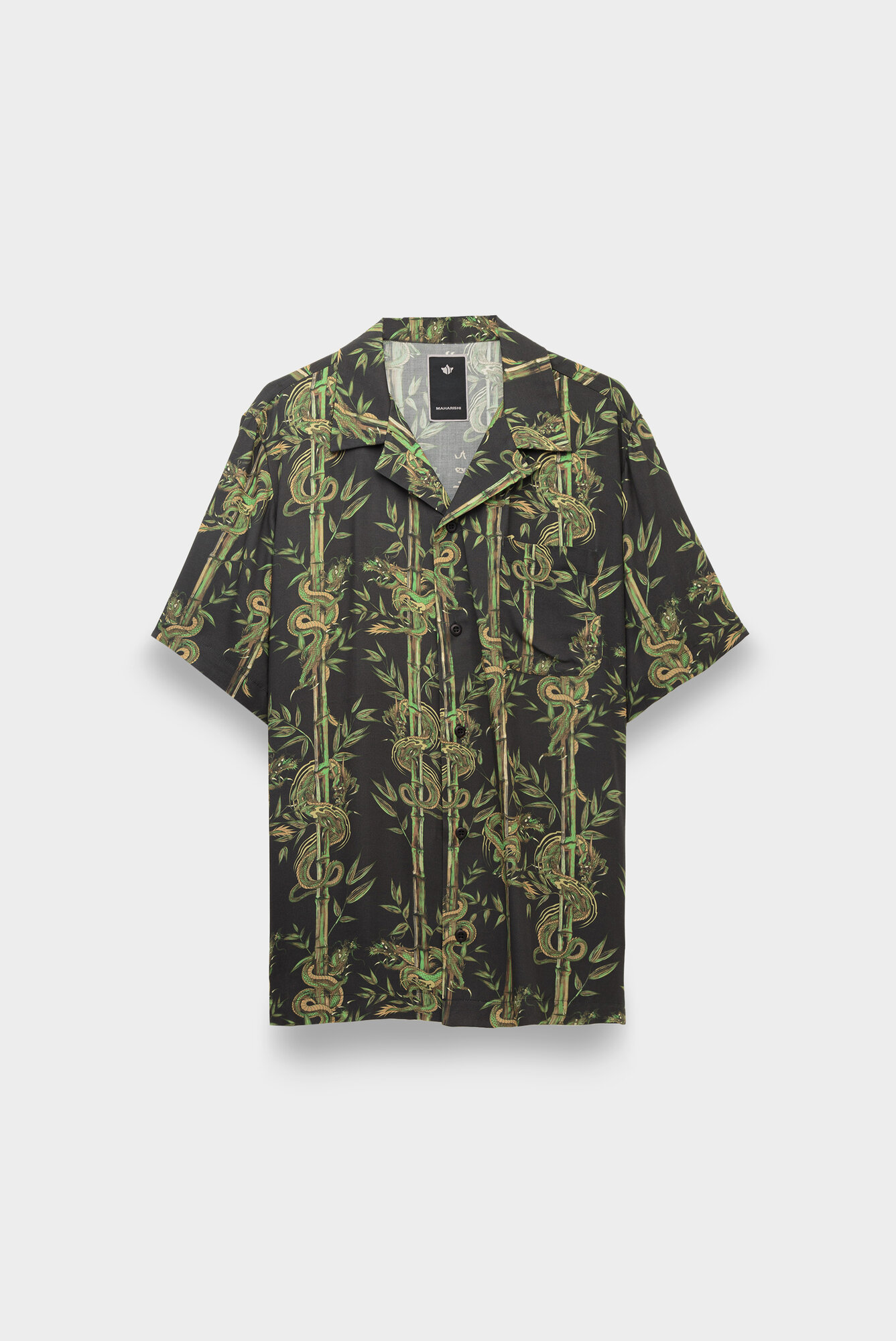 Рубашка Maharishi 5122 dragon bamboo camp collar shirt