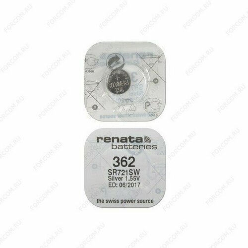 Батарейка RENATA SR721SW 362 (0%Hg) renata батарейка renata sr721sw 362