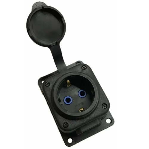 Розетка настенная с крышкой каучук 16А 220В IP44 32128 20101000 ALFA Турция 320₽