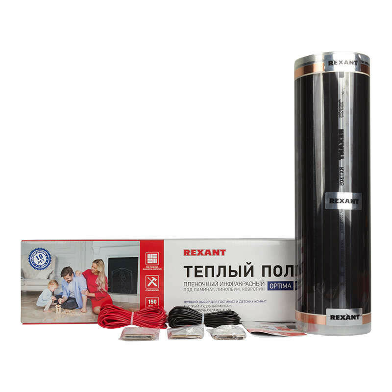 Комплект "Теплый пол" (пленка) Optima 150 2.5кв. м/0.5х5м/375Вт REXANT 51-0504-7