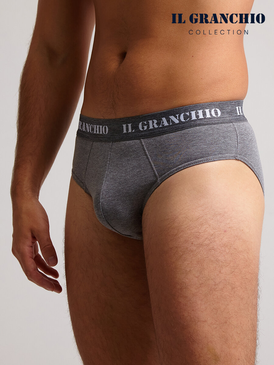 фото Арт. GS100 Трусы мужские слипы плавки базовые, серый, размер 52