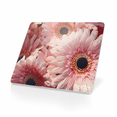 Доска разделочная гладкая MARTA MT-3743 гладкая герберы 20х20 см 242₽