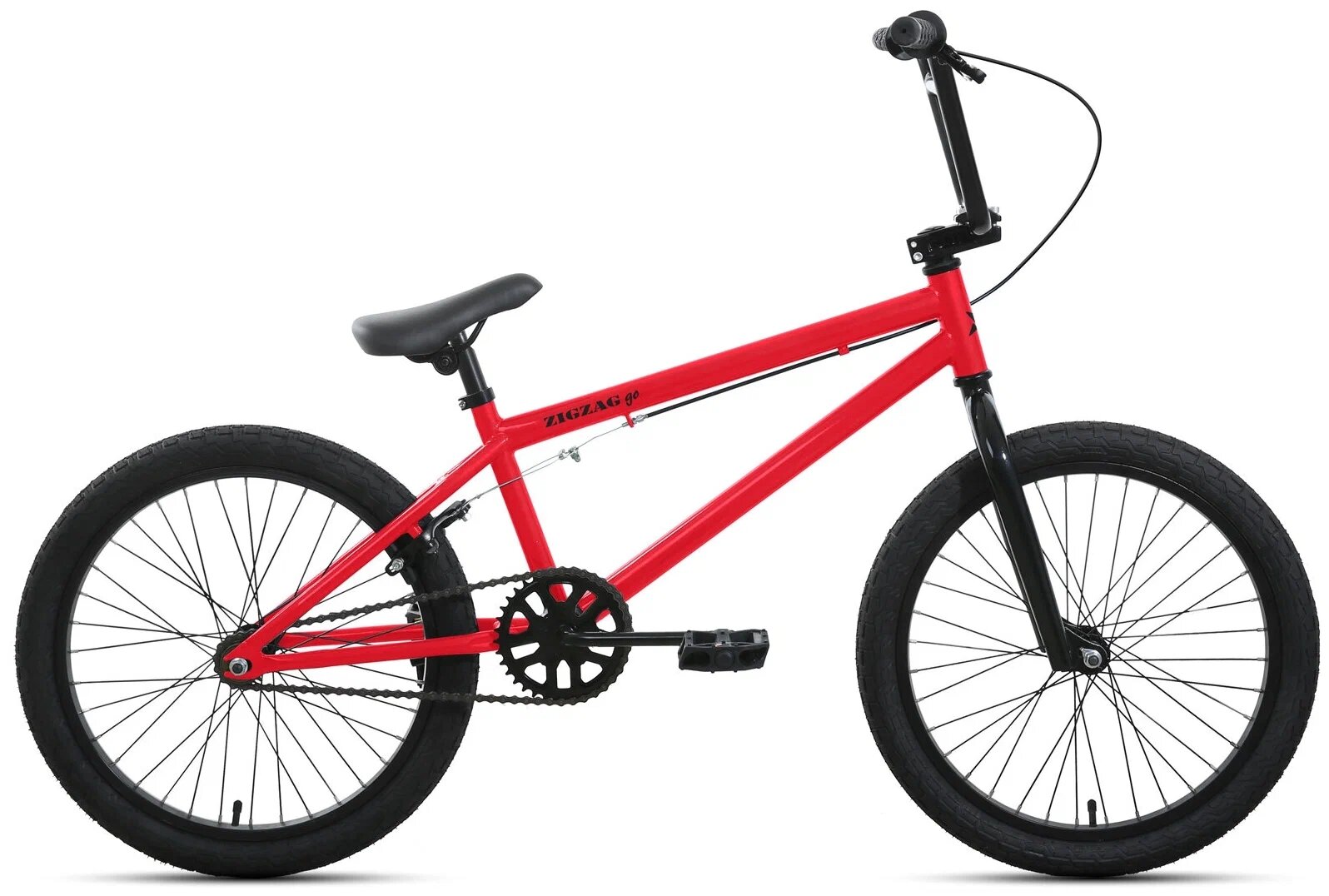 Велосипед BMX FORWARD ZIGZAG 20 GO 20" 20.4" 1 ск. красный/черный IBK22FW20089 2022 г.