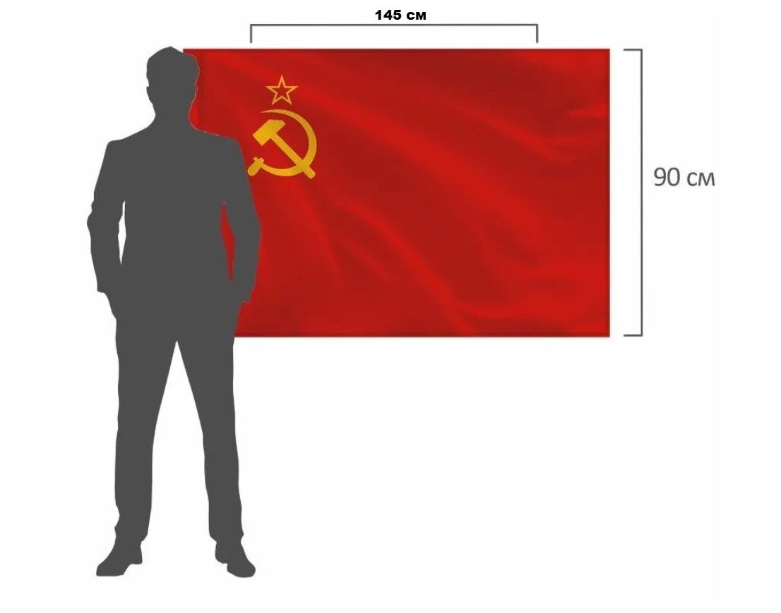 Флаг СССР 90х145 повышенной прочности влагозащитный