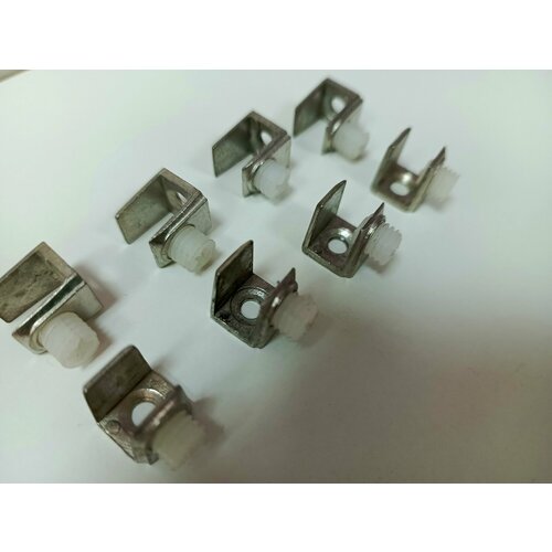 Полкодержатель мебельный для стеклянных витрин (полок)-8 шт