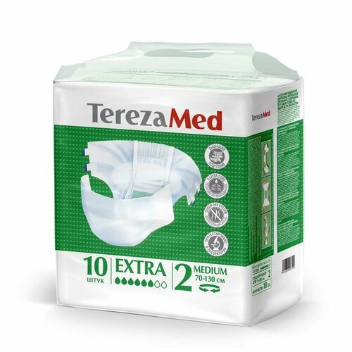 Подгузники для взрослых TerezaMed Extra Medium №2, M, 10 шт. (комплект из 2 шт)