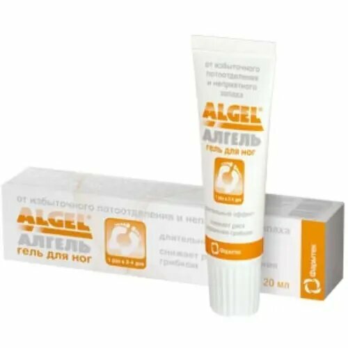 Алгель гель для ног антиперспирант 20 мл 3уп