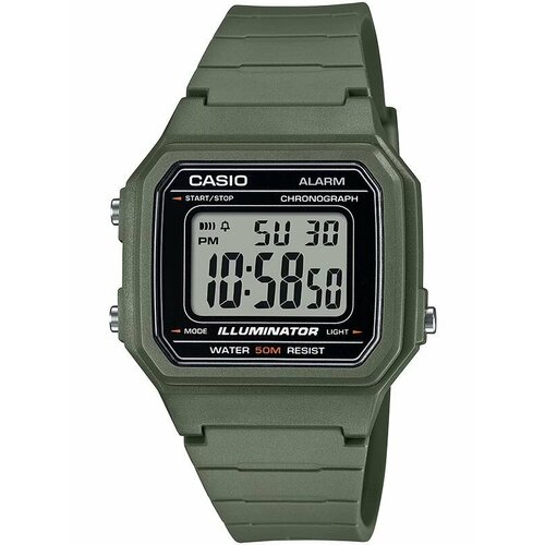 Наручные часы CASIO, зеленый наручные часы casio w 217h 5a зеленый