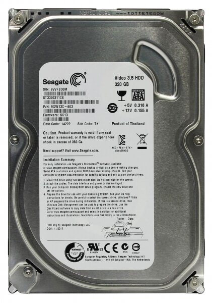 Жесткий диск Seagate ST3320311CS 320Gb 5900 SATAII 3.5" HDD