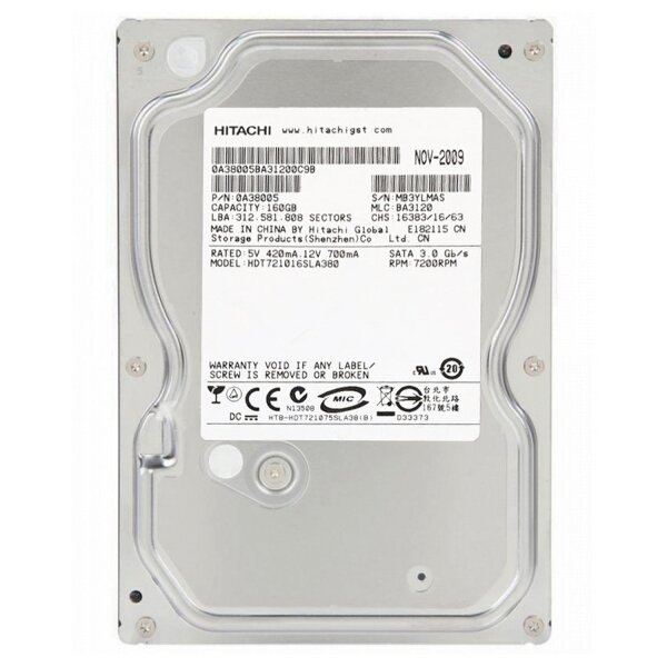 Жесткий диск Hitachi 0A38005 160Gb SATAII 3,5" HDD
