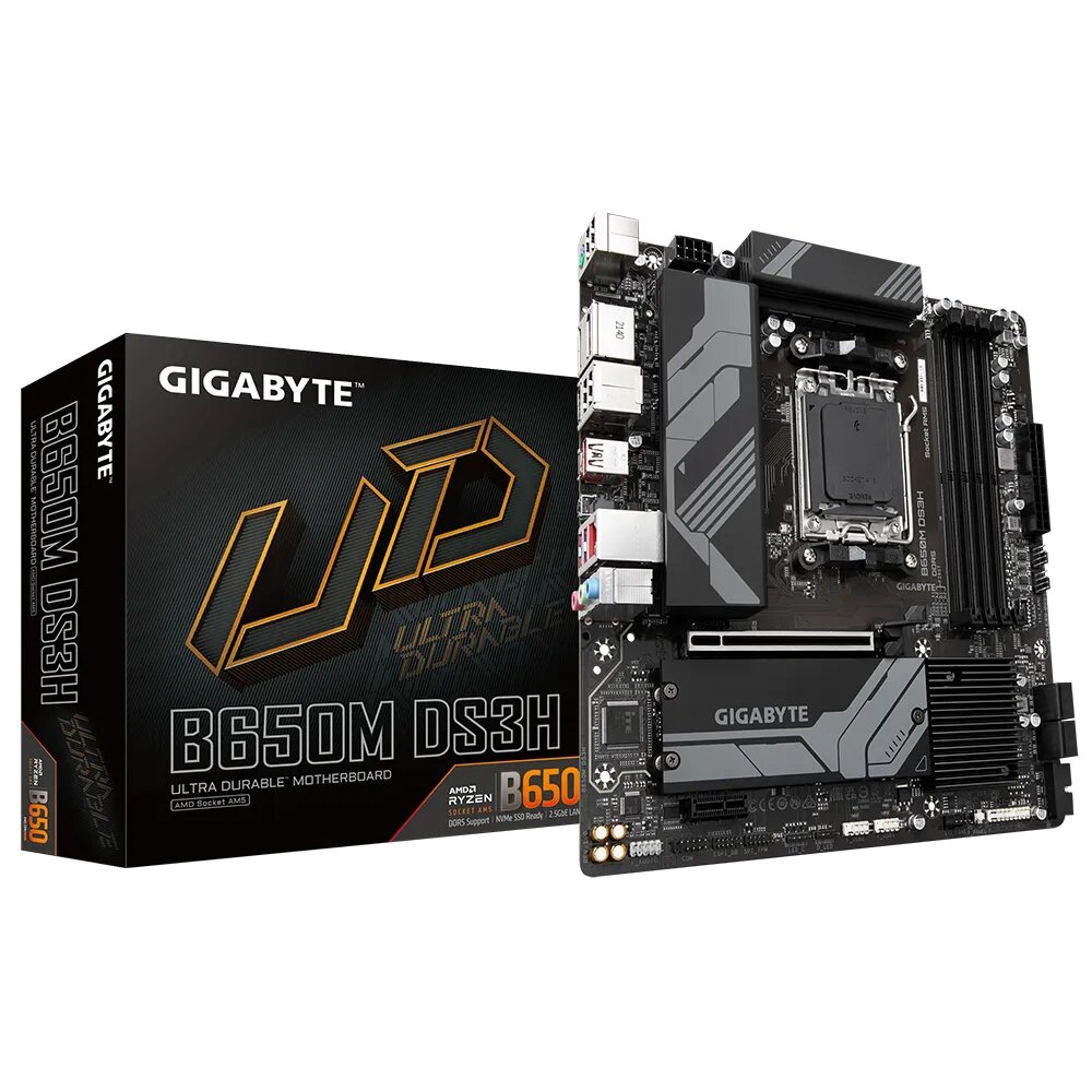 Материнская плата GIGABYTE B650M DS3H  AM5  AMD B650  mATX