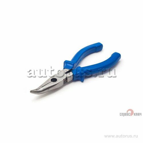 пассатижи 160 мм сервис ключ синяя ручка загнутые сервис ключ 71162 Утконосы загнутые 160 мм (с синими ручками) сервис ключ 71162