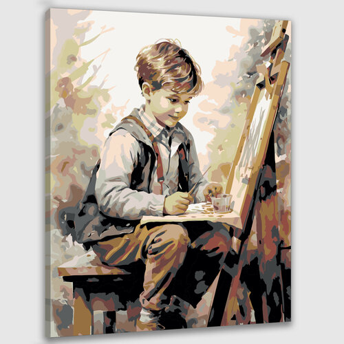 Картина по номерам 50х40 Мальчик и его увлечения: картина для творчества фомин а ульян и его увлечения