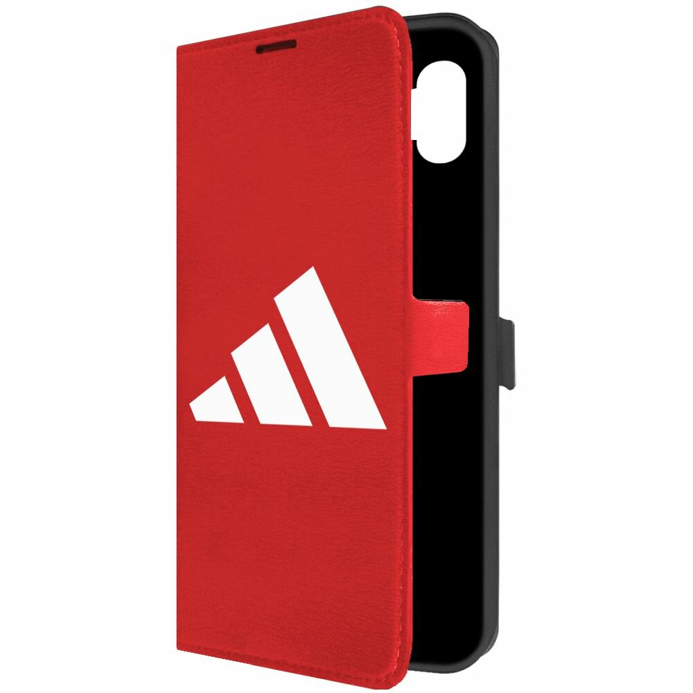 Чехол-книжка Krutoff Eco Book для Samsung Galaxy A04 (A045) Adidas (Адидас) (красный)