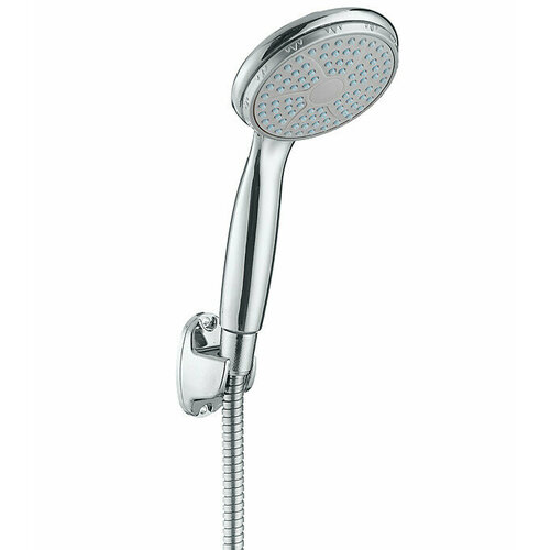 Лейка для душа Union d100 мм 1 режим со шлангом 1500 мм с держателем пластик хром MW036 1780₽