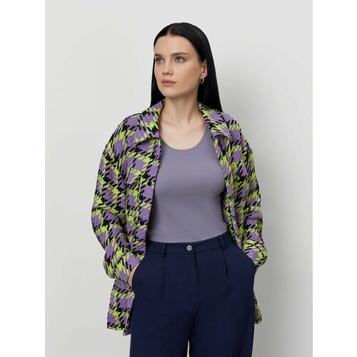 фото Пиджак just clothes, размер 42, фиолетовый