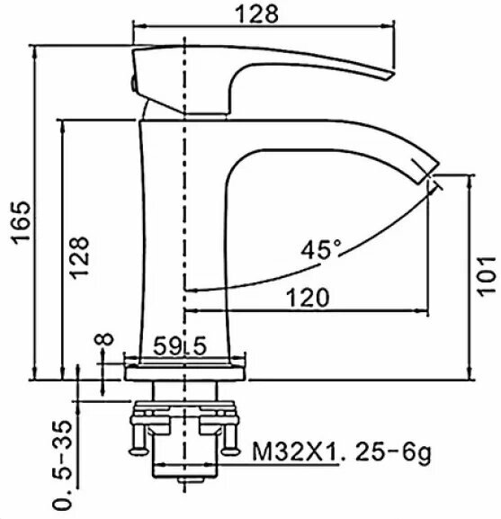 Смеситель для раковины GAPPO G1007-9, оружейная сталь