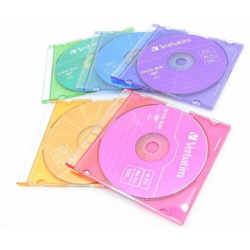 Диск DVD-RW Verbatim 43563 - 1 штука, Slim Case dvd диск verbatim 4 7 gb 4x jewel case 5 шт