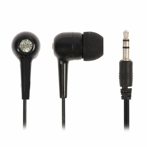 Наушники LuazON Брилиант W-02 вакуумные чёрные 371₽