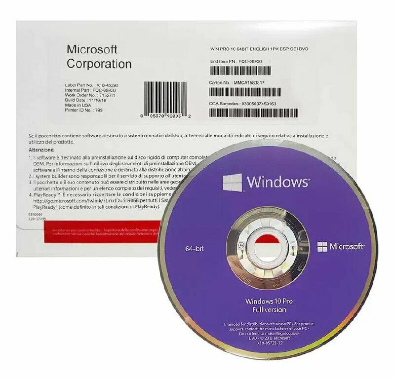 Windows 11 PRO (Бессрочная активация) Конверт / DVD / ENG