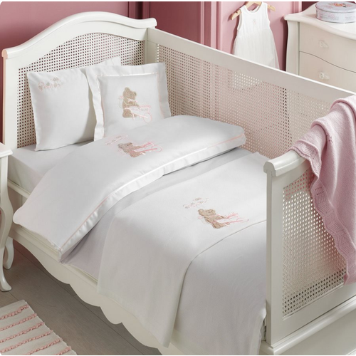 Комплект детского постельного белья с покрывалом Tivolyo Home POURTOL BEBE розовый
