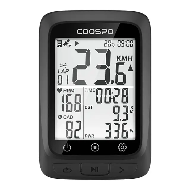Беспроводной Bluetooth велосипедный GPS компьютер CooSpo BC 107 дисплей 2.4 дюйма