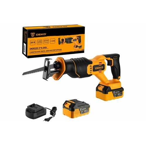 Аккумуляторная сабельная пила DEKO DKRS20 20В 2х40Ач 063-4359 12000₽