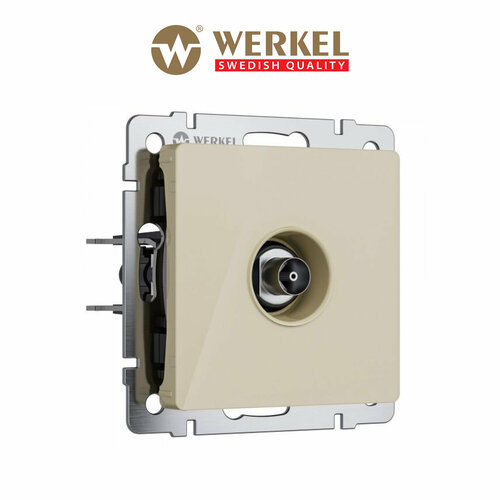 ТВ-розетка оконечная Werkel W1183043 айвори акрил IP20