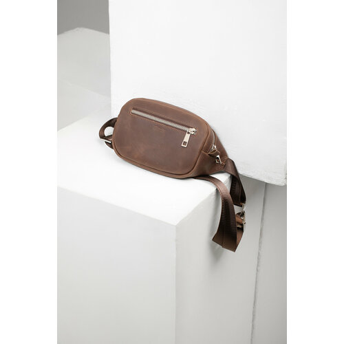 Сумка поясная Moods, фактура матовая, коричневый