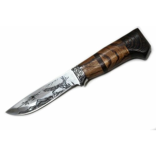 Нож туристический с гравировкой нож туристический форель сталь 65х13 рукоять граб