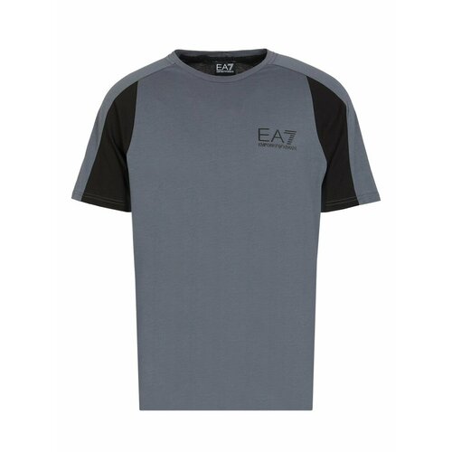 Футболка EA7, размер L, серый футболка ea7 хлопок принт надписи размер l серый