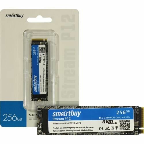 Накопитель SSD M.2 SMARTBUY 256GB Stream P12 PCIe 3.0 x4 (SBSSD256-STP12-M2P3)