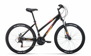 Велосипед горный FORWARD IRIS 26 2.0 (DISK) (18-ск.) 2022 (рама 17) черный/розовый колеса 26"