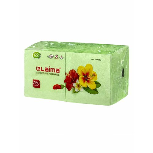 Салфетки бумажные 250 штук 24х24 см 18 упаковок 2751₽