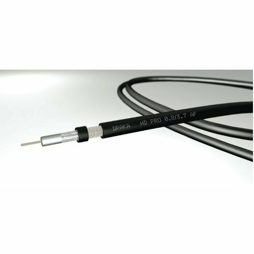 Кабель коаксиальный в нарезку Draka HD PRO 0.8/3.7AF GY LSHF, 1 м