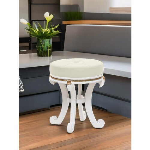 Банкетка Глория молочный дуб кожзам белый 9300₽