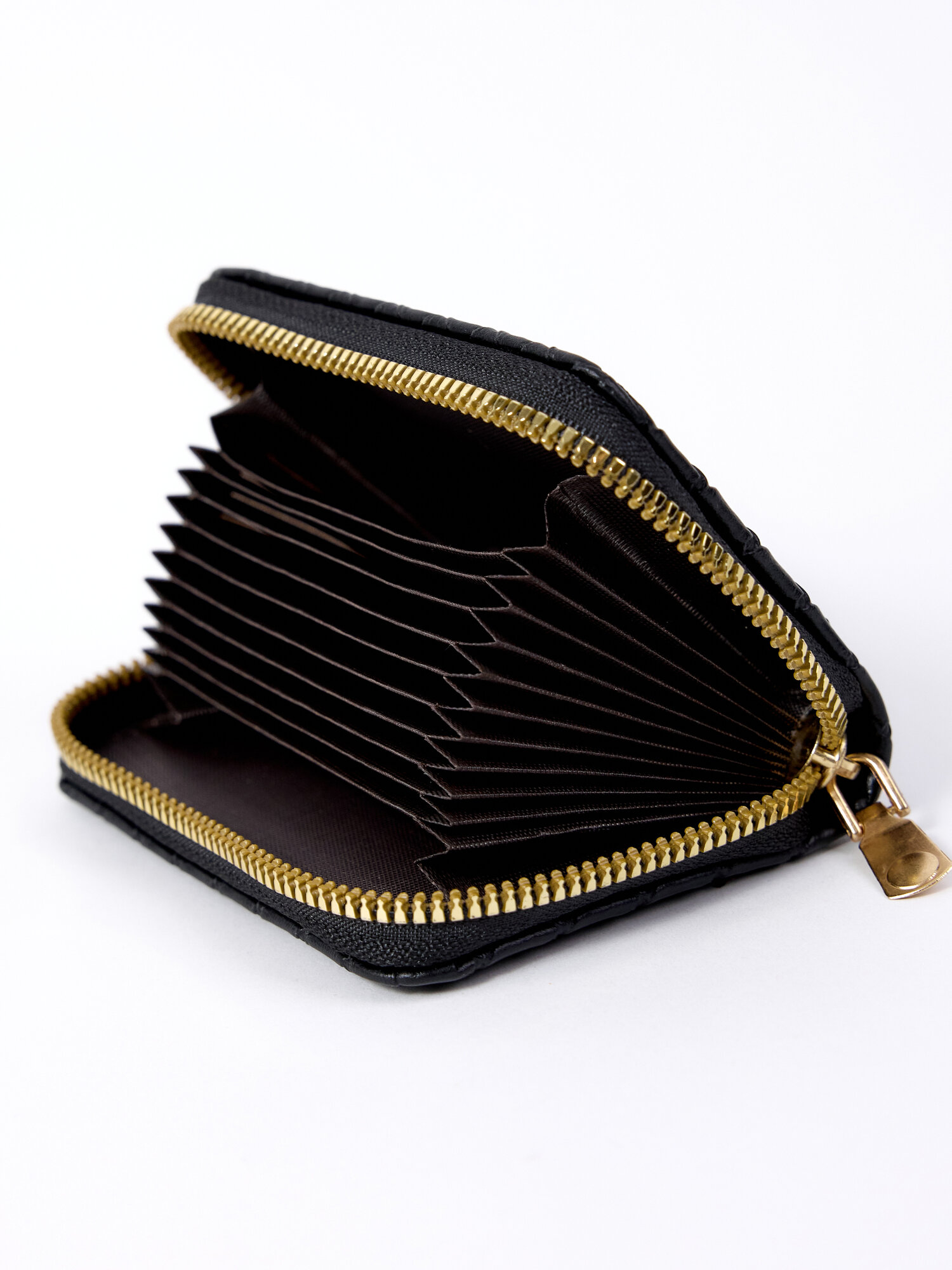 Визитница , фактура перфорированная, черный — фото 1