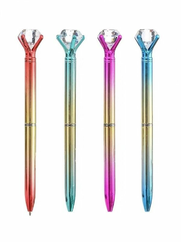 Ручка шариковая Кристалл с поворотным механизмом набор 4 шт