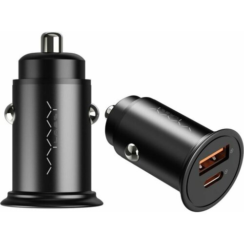 Автомобильрное зарядное устройство VYVYLABS Round Dot Fast Charge Car Charger 38W AC - Black 1600₽