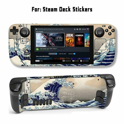 Наклейка/защитная плёнка для Steam Deck NO. 039 Волны, наклейка на игровую консоль