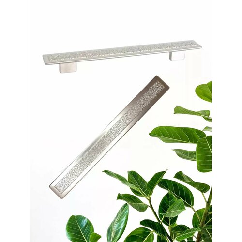 Мебельная ручка скобка 160-192 мм никель матовый